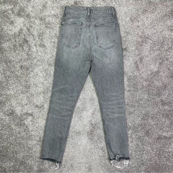 Agolde Nico Jeans Women’s 24 Gray Ankle Skinny High Rise Button Fly Stretch - Picture 4 of 13